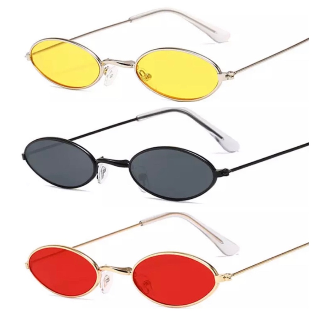 Retro Small Oval Sunglasses Women Various colors